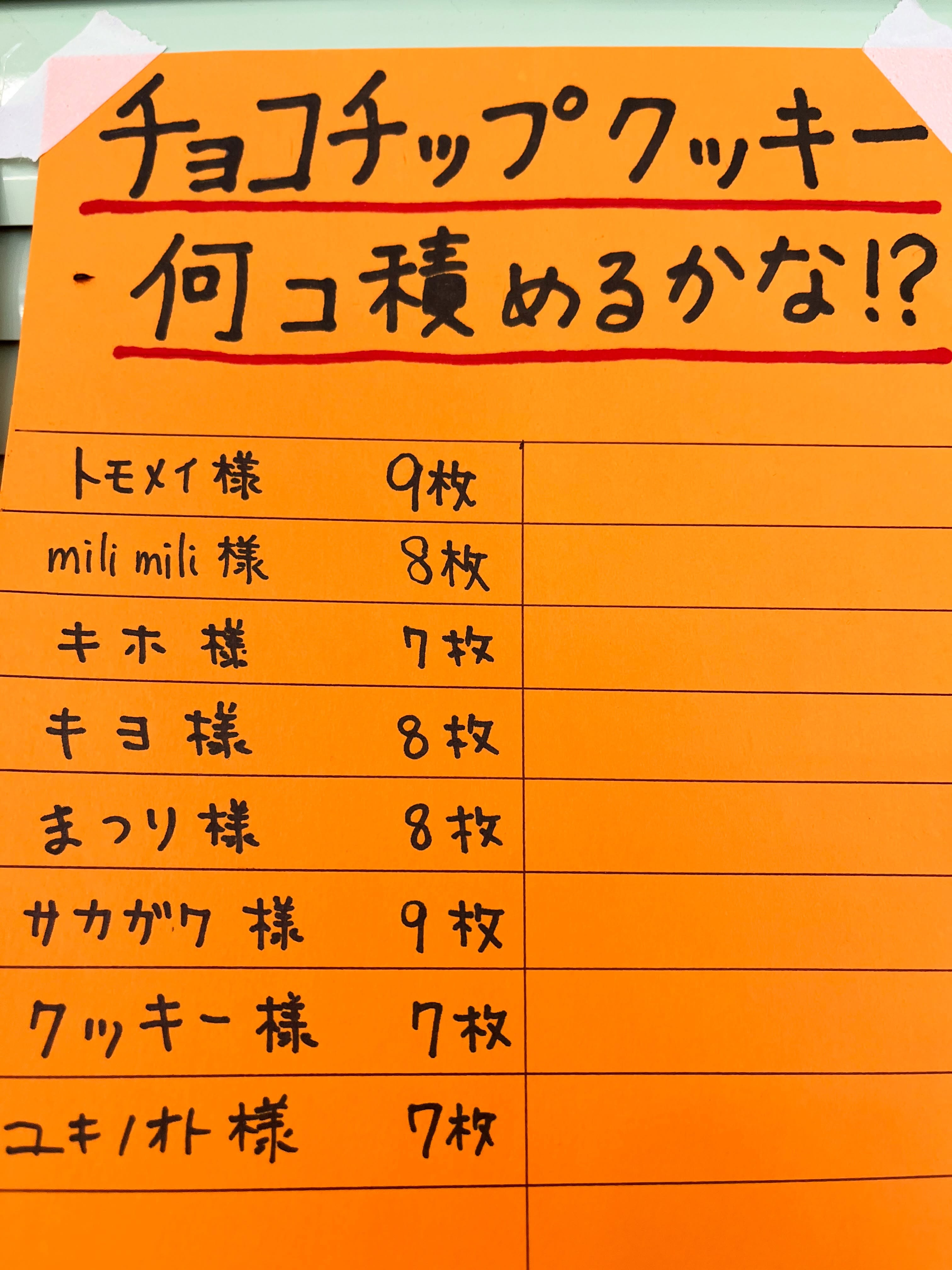 【5/23チョコチップクッキーの日ありがとうございました】